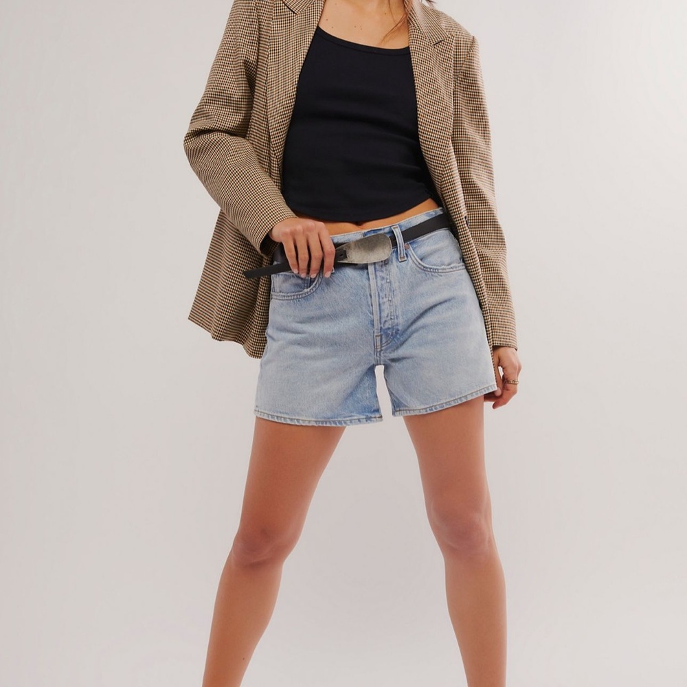 Agolde Parker Long Shorts High-Waisted
